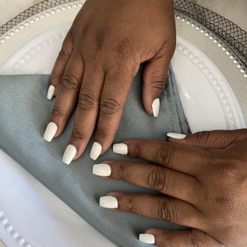 Nail Couture - Acrylic fill in, nail repair with White gel polish - Nail Salons Near Me - Upland, California Nail Couture - Acrylic fill in, nail repair with White gel polish - Nail Salons Near Me - Upland, California