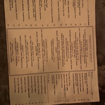 Campground - Drink Menu as of July 2023 - New American Near Me - Arcata, California