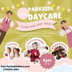 Parkside Daycare - Fall & Winter Enrollment happening now.
Call or visit our website today to schedule a tour.
We accept RCOE program
