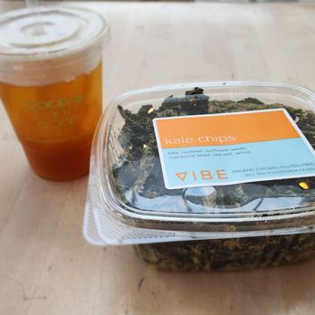 Vibe Organic Kitchen - Kale chips and iced tea - Juice Bars & Smoothies Near Me - Costa Mesa, California Vibe Organic Kitchen - Kale chips and iced tea - Juice Bars & Smoothies Near Me - Costa Mesa, California