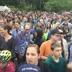 Bainbridge Island Rotary Auction & Rummage Sale - The crowd at 7:55