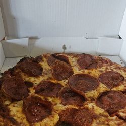 Adriatico's - Medium pepperoni thin crust option.