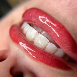 OC Microblading - Immediately after lip blush