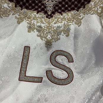 Rehana's Exclusive Designs - The initials they did on the back of my husbands sherwani - Accessories Near Me - Jamaica, New York Rehana's Exclusive Designs - The initials they did on the back of my husbands sherwani - Accessories Near Me - Jamaica, New York