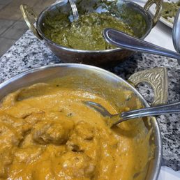 Chicken saag and Chicken Coconut Korma Chicken saag and Chicken Coconut Korma