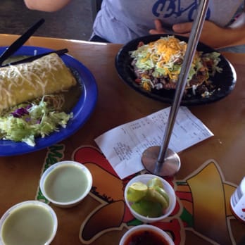 Moreno's Mexican Grill - One tostada asada and bean and cheese burrito. - Mexican Near Me - Chandler, Arizona