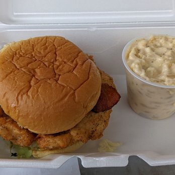 HenDough - Maple bacon sandwich with Mac and cheese - Donuts Near Me - Hendersonville, North Carolina