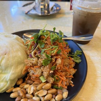 Kati Portland - lettuce wraps and a vegan Thai iced coffee. - Thai Near Me - Portland, Oregon Kati Portland - lettuce wraps and a vegan Thai iced coffee. - Thai Near Me - Portland, Oregon