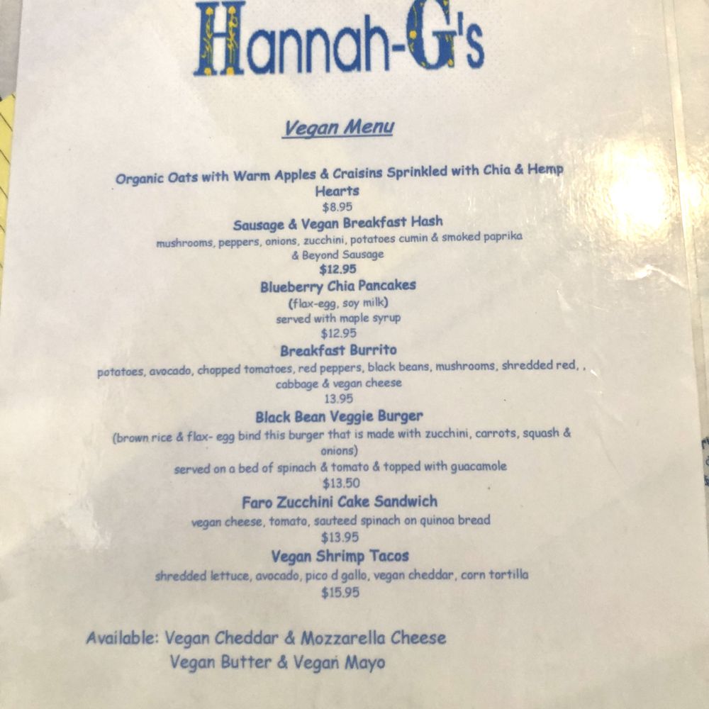 Hannah G's - Vegan egg (Just Egg) is now available daily. - Breakfast & Brunch Near Me - Ventnor City, New Jersey Hannah G's - Vegan egg (Just Egg) is now available daily. - Breakfast & Brunch Near Me - Ventnor City, New Jersey