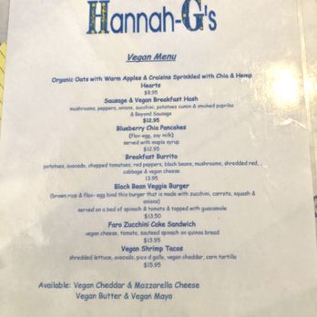 Hannah G's - Vegan egg (Just Egg) is now available daily. - Breakfast & Brunch Near Me - Ventnor City, New Jersey