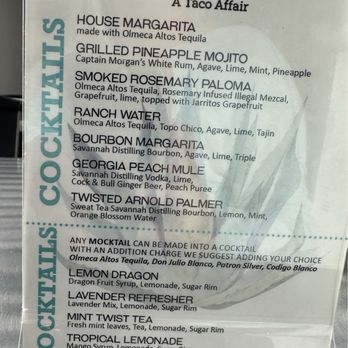 A Taco Affair - Cocktails & Mocktails, 9/3/24 - Tacos Near Me - Savannah, Georgia