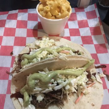 Smokin' This and That BBQ - One pork and one brisket taco- delicious!! - Barbeque Near Me - Florence, Kentucky Smokin' This and That BBQ - One pork and one brisket taco- delicious!! - Barbeque Near Me - Florence, Kentucky