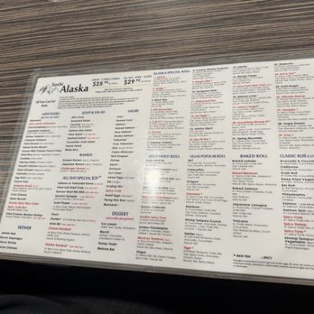 Sushi Alaska - Menu - Japanese Near Me - Paradise, Nevada