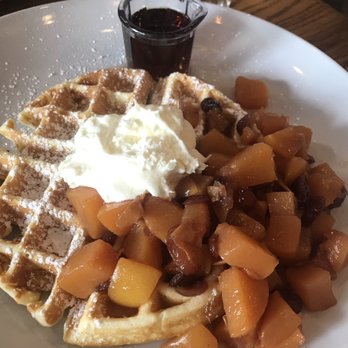 Winkel - Peach Waffle w/ Seasonal Fruit - Breakfast & Brunch Near Me - Philadelphia, Pennsylvania
