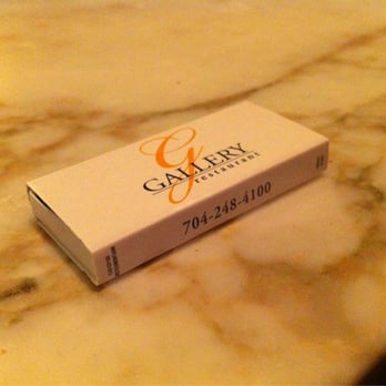 Gallery Restaurant - Complimentary Matchbox - New American Near Me - Charlotte, North Carolina