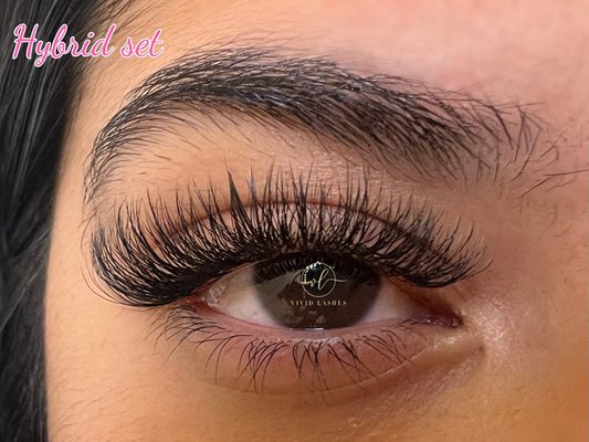 Hybrid set - 2D,3D,4D,6D mix with single lashes,natural to full .Most popular . Hybrid set - 2D,3D,4D,6D mix with single lashes,natural to full .Most popular .