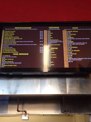 Menu photo 8 El Rodeo Taco Shop San Diego, CA