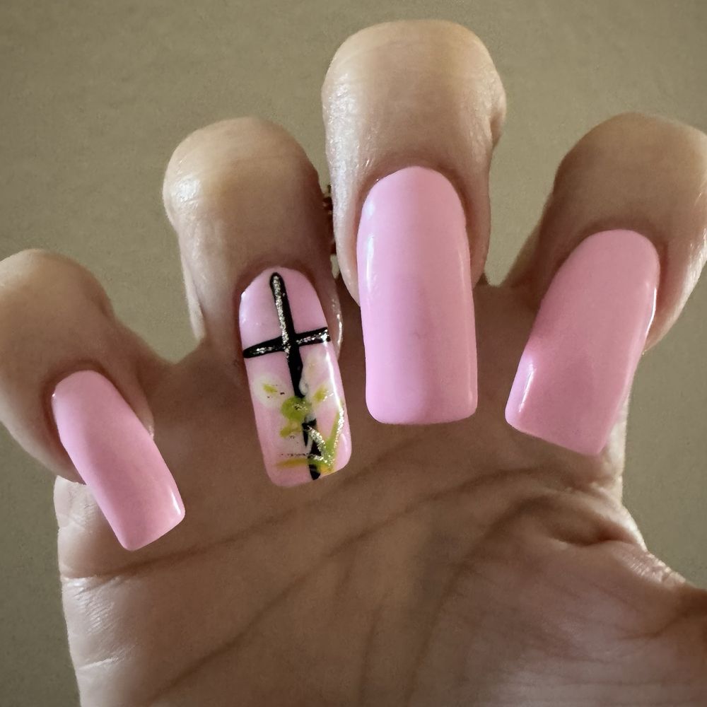 US Nail Spa - Easter Lily on The Cross of our Lord. - Nail Salons Near Me - Irving, Texas