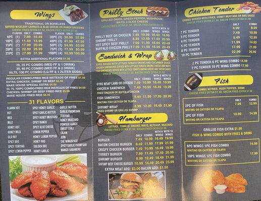 Menu photo 2 The Wing Space Smyrna, GA Menu photo 2 The Wing Space Smyrna, GA
