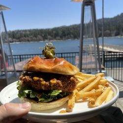 Jetties Waterfront Kitchen + Drink - Fried Chicken Burger