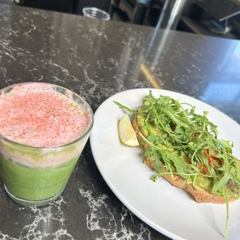 MoonGoat Coffee Roasters - Strawberry matcha and avocado toast - Coffee Roasteries Near Me - Costa Mesa, California