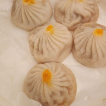 Nan Xiang Express  - Crabmeat & Pork Soup Dumplings! Comes in 6, but I ate one right away - Shanghainese Near Me - Boston, Massachusetts