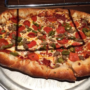 Durkin's Pizza - Large pizza with pepperoni, Italian sausage and jalapeño - Pizza Near Me - Mckinney, Texas