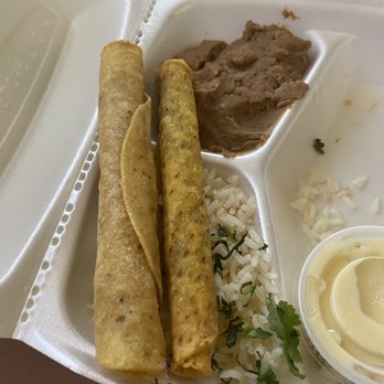 Elote Mexican Kitchen - Chicken taquito on the left, beef on the right. Beef one seems identical to delimex that you get frozen from the store. - Mexican Near Me - Keller, Texas Elote Mexican Kitchen - Chicken taquito on the left, beef on the right. Beef one seems identical to delimex that you get frozen from the store. - Mexican Near Me - Keller, Texas