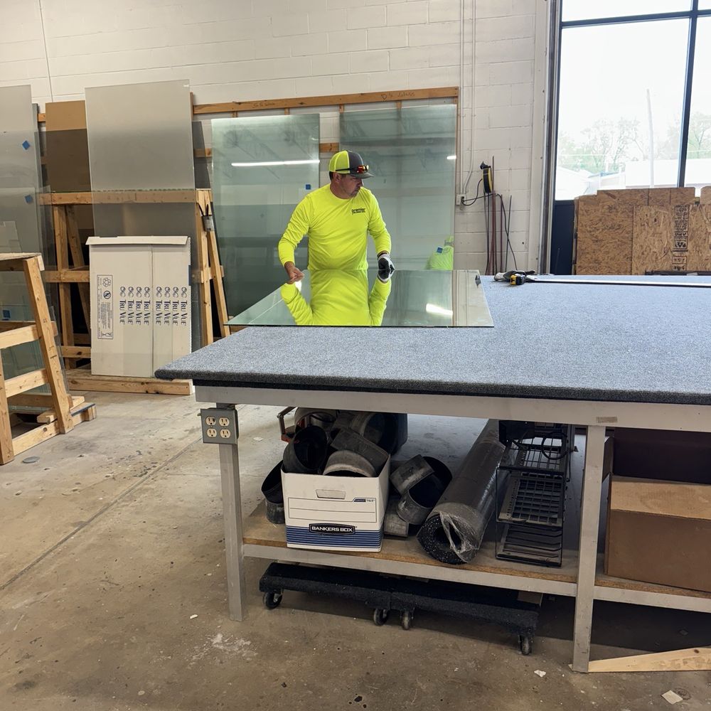 Premier Glass - Getting ready to pop the score mark. - Glass & Mirrors Near Me - Bradley, Illinois Premier Glass - Getting ready to pop the score mark. - Glass & Mirrors Near Me - Bradley, Illinois