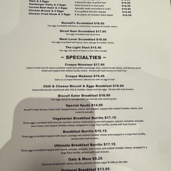 Russell's - Menu as of Aug 2025 - page 2 of 8 - American Near Me - Pasadena, California