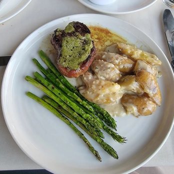 The Restaurant at Ponte - Omg the filet and these little fingerling potatoes with creamy sauce was the best! - New American Near Me - Temecula, California
