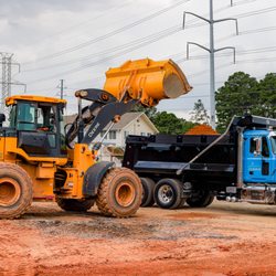 Prepping a delivery with our Cummin Landscape Dump Truck