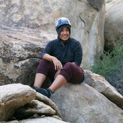 Joshua Tree's Uprising Adventure Guides, Inc - Our niece Sarah on her first outdoor climb in Joshua Tree