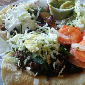 Chaguito's - Closest: adobada, back Asada. Sorry forgot to take a pic of the meat before I helped myself at the condiment bar - Mexican Near Me - Porterville, California