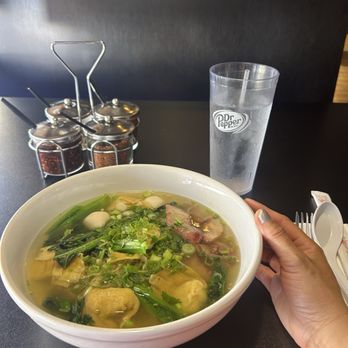 Thai St Cafe - Wonton with eggs noodles soup - Thai Near Me - Las Vegas, Nevada