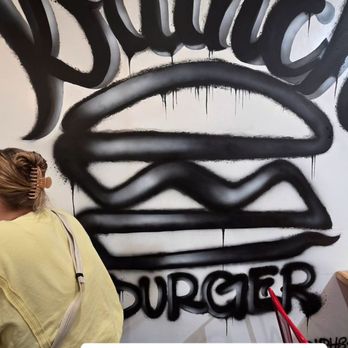 Krunch Burger - Mural inside - Burgers Near Me - La Mirada, California