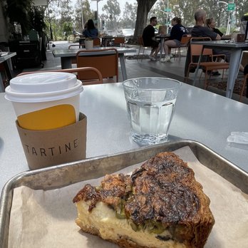 Tartine - Pasadena - Vegetable Quiche with a brewed coffee - Bakeries Near Me - Pasadena, California Tartine - Pasadena - Vegetable Quiche with a brewed coffee - Bakeries Near Me - Pasadena, California