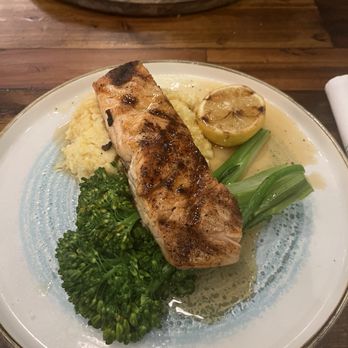 The Farmhouse Tuscan - Honey salmon, fontina polenta and broccolini - Tuscan Near Me - Alexandria, Virginia