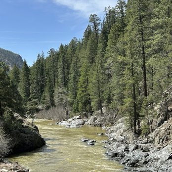 Durango & Silverton Narrow Gauge Railroad - Animas River from the train - Trains Near Me - Durango, Colorado Durango & Silverton Narrow Gauge Railroad - Animas River from the train - Trains Near Me - Durango, Colorado