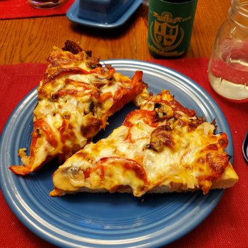Freddy's Pizza - Pan pizza with peppers, mushrooms, and onions - Pizza Near Me - Cicero, Illinois