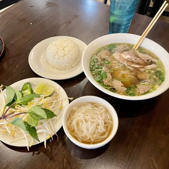 Pho Sen Noodle and Grill - P1. Special Combination Pho, steam rice, extra noodles. - Vietnamese Near Me - Richardson, Texas Pho Sen Noodle and Grill - P1. Special Combination Pho, steam rice, extra noodles. - Vietnamese Near Me - Richardson, Texas
