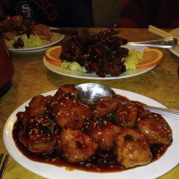 Mandarin Gourmet - Garlic eggplant entree in foreground, Tangerine Beef entree in back - Chinese Near Me - San Jose, California Mandarin Gourmet - Garlic eggplant entree in foreground, Tangerine Beef entree in back - Chinese Near Me - San Jose, California