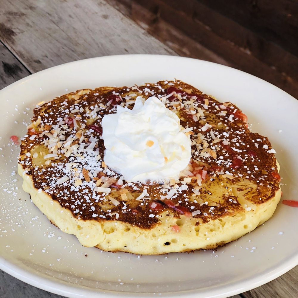 Nosh - Pina Colada Pancake - New American Near Me - Geneva, Illinois Nosh - Pina Colada Pancake - New American Near Me - Geneva, Illinois