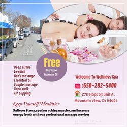 Wellness Spa - Our traditional full body massage in Mountain View, CA includes a combination of different massage therapies like  Swedish Ma...
