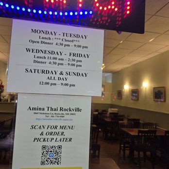 Amina Thai - Thai Near Me - Rockville, Maryland