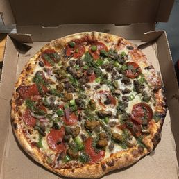 Custom 11" thin crust pizza