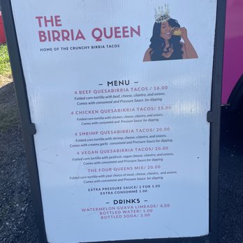 The Birria Queen - Menu - Food Trucks Near Me - Houston, Texas The Birria Queen - Menu - Food Trucks Near Me - Houston, Texas