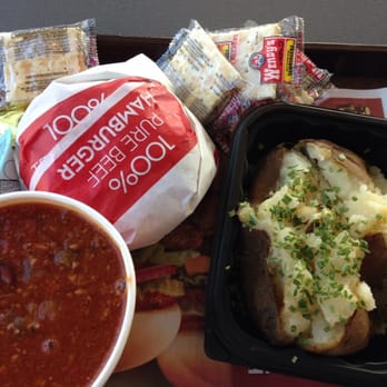Wendy's - #1 combo with sour cream and chive baked potato plus a large serving of chili - Fast Food Near Me - Sandy Springs, Georgia Wendy's - #1 combo with sour cream and chive baked potato plus a large serving of chili - Fast Food Near Me - Sandy Springs, Georgia