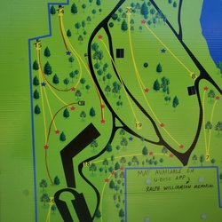Lakewood Park Disc Golf Course - Layout map, with some changes due to construction