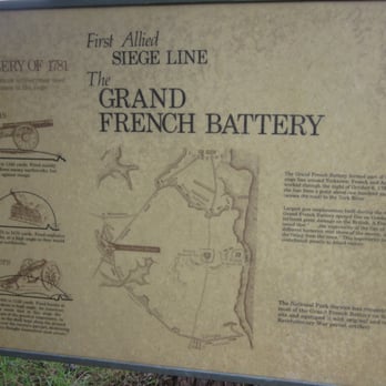 Yorktown Battlefield - Placard about the French Battery - Landmarks & Historical Buildings Near Me - Yorktown, Virginia Yorktown Battlefield - Placard about the French Battery - Landmarks & Historical Buildings Near Me - Yorktown, Virginia